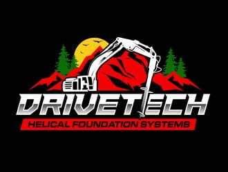 DriveTech Helical Foundation Systems logo design by DreamLogoDesign