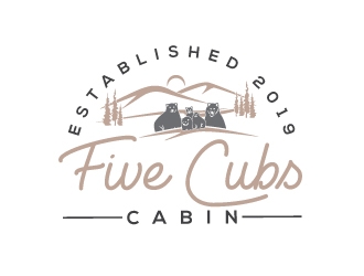 Five Cubs Cabin logo design by uttam