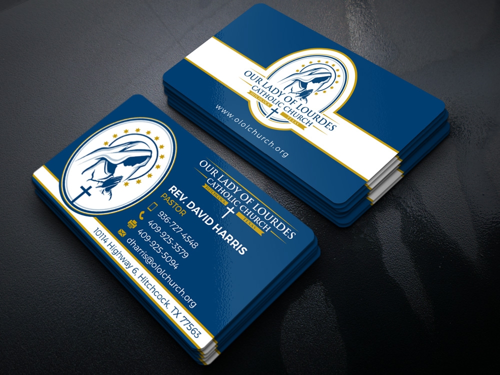 Our Lady of Lourdes Catholic Church logo design by Gelotine