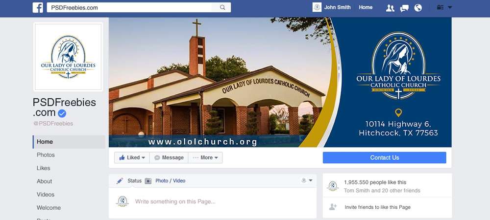 Our Lady of Lourdes Catholic Church logo design by Gelotine