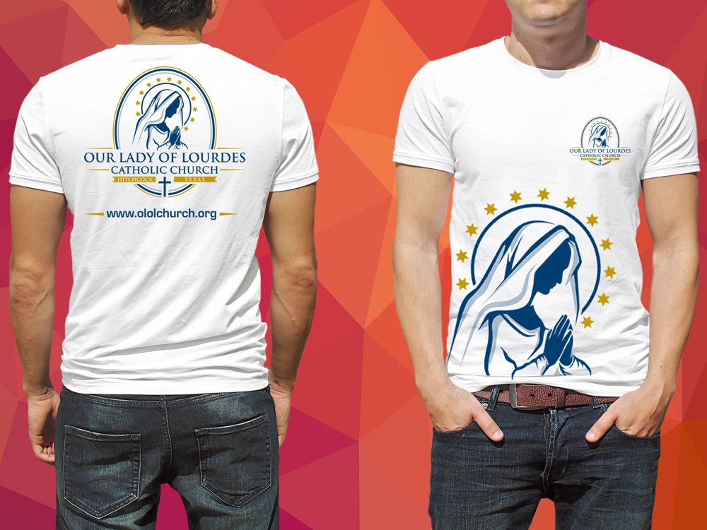 Our Lady of Lourdes Catholic Church logo design by Gelotine