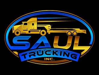 Saul Trucking inc. logo design by Aelius