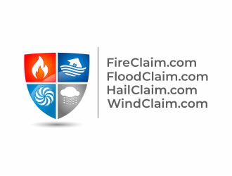 FireClaim.com/FloodClaim.com/HailClaim.com/WindClaim.com logo design by mutafailan