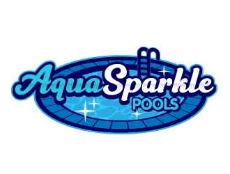 Aqua Sparkle Pools logo design by jaize