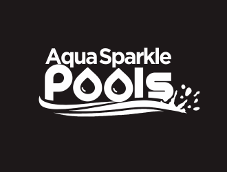 Aqua Sparkle Pools logo design by YONK