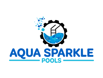 Aqua Sparkle Pools logo design by Greenlight