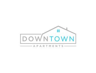 DownTown Apartments logo design by bricton