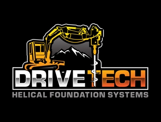 DriveTech Helical Foundation Systems logo design by DreamLogoDesign