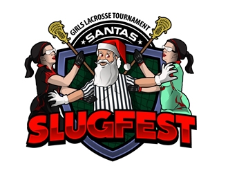 Santas Slugfest logo design by DreamLogoDesign
