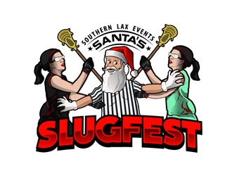 Santas Slugfest logo design by DreamLogoDesign