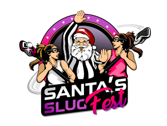 Santas Slugfest logo design by veron