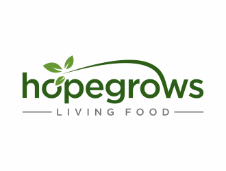 hopegrows living food logo design by hidro