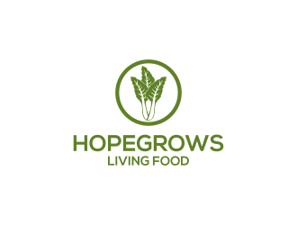 hopegrows living food logo design by RIANW