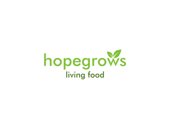 hopegrows living food logo design by johana