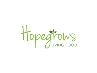 hopegrows living food logo design by johana