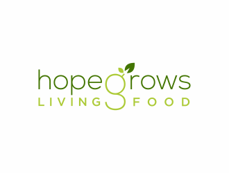hopegrows living food logo design by checx