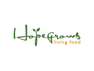 hopegrows living food logo design by Fear