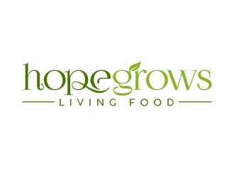 hopegrows living food logo design by nexgen