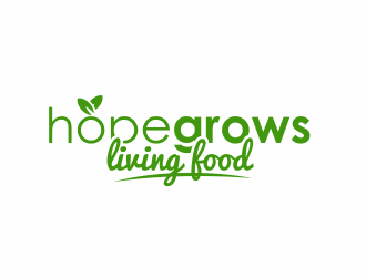 hopegrows living food logo design by serprimero