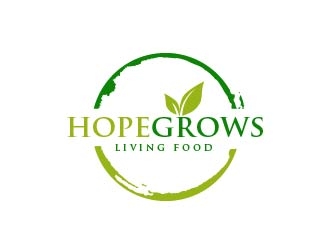 hopegrows living food logo design by shravya