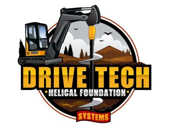 DriveTech Helical Foundation Systems logo design by SDLOGO