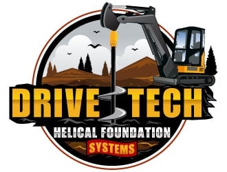 DriveTech Helical Foundation Systems logo design by SDLOGO