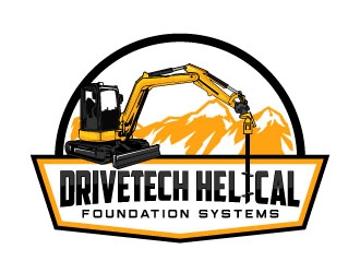 DriveTech Helical Foundation Systems logo design by daywalker