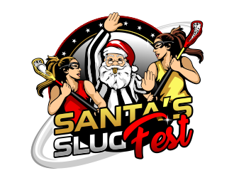 Santas Slugfest logo design by veron