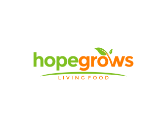 hopegrows living food logo design by semar