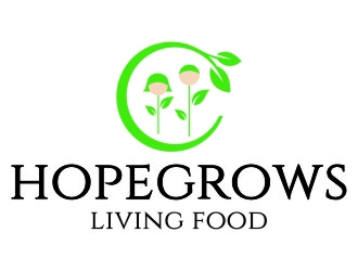 hopegrows living food logo design by jetzu