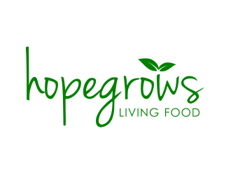 hopegrows living food logo design by Rossee