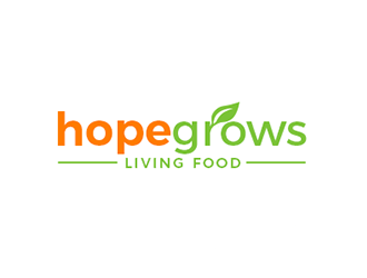 hopegrows living food logo design by Optimus
