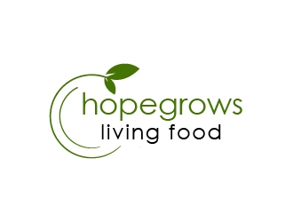 hopegrows living food logo design by tukangngaret