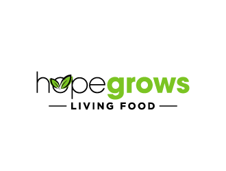 hopegrows living food logo design by torresace