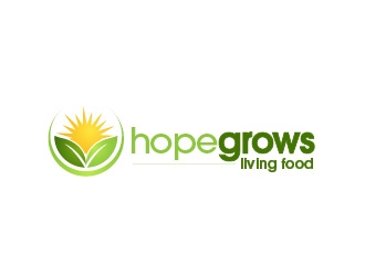 hopegrows living food logo design by usef44