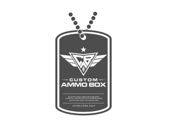 Custom Ammo Box logo design by Cekot_Art