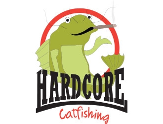Hardcore Catfishing logo design by not2shabby