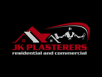 JK Plasterers. residential and commercial  logo design by ammad