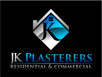 JK Plasterers. residential and commercial  logo design by cintoko