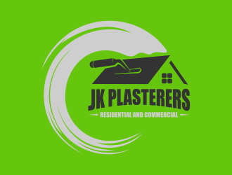 JK Plasterers. residential and commercial  logo design by Realistis
