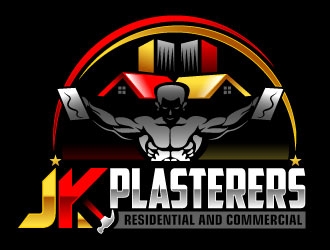 JK Plasterers. residential and commercial  logo design by Suvendu