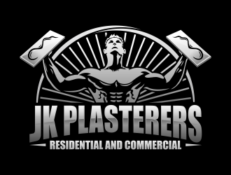 JK Plasterers. residential and commercial  logo design by Realistis