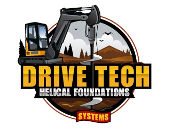 DriveTech Helical Foundation Systems logo design by SDLOGO