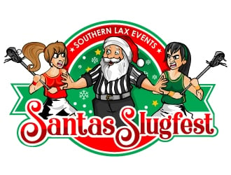 Santas Slugfest logo design by Suvendu