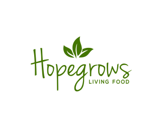 hopegrows living food logo design by kimora
