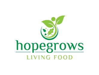 hopegrows living food logo design by jaize