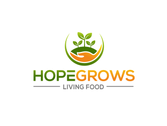 hopegrows living food logo design by kimora
