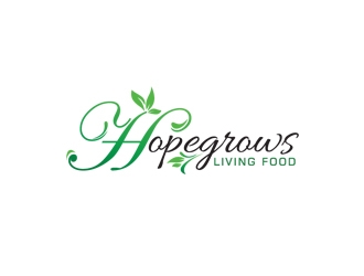 hopegrows living food logo design by disenyo