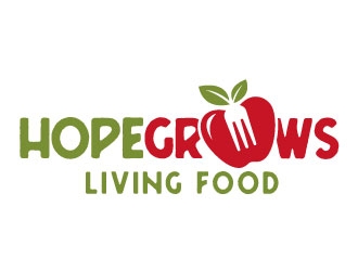 hopegrows living food logo design by Conception