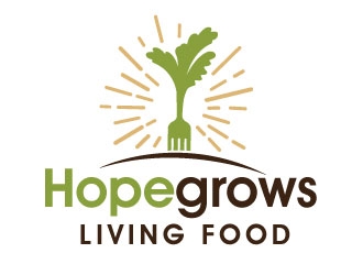 hopegrows living food logo design by Conception